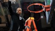 Tommy Amaker, shown here celebrating Harvard’s playoff victory over Yale, has led the Crimson to unprecedented heights. Now fans are wondering how much higher his teams can go.