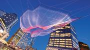 <i>Skies Painted With</i> <i>Unnumbered Sparks</i> (2014), in Vancouver, allowed viewers to choreograph its lighting using their mobile devices.