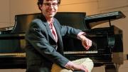 Matthew Aucoin, in Paine Hall for a lecture and recital to preview <i>Crossing</i>.