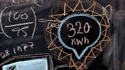 An office blackboard reflects Opower’s effort to encourage creativity.