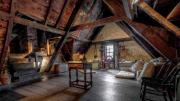 The attic, where the bones of the house reveal its age