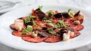 Café ArtScience’s version of beef carpaccio 