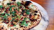 Area Four's clam and bacon pizza