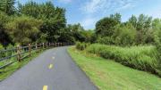 Bikeways run through towns and countryside in the Blackstone River Valley 
