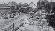Photograph of homes destroyed by fire in the 1917 East St. Louis massacre