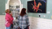 The mansion offers airy galleries for year-round exhibits  