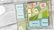 Project plan showing first and proposed second phases of Enterprise Research Campus development in Allston