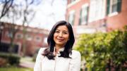Tracy Palandjian outside of Loeb House