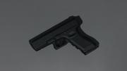 black semi automatic pistol on gray surface