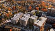 J.J.Carroll housing project in Brighton, with its clustered, offset buildings