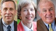 From left to right: Lawrence S. Bacow, Susan L. Graham, and Joseph J. O'Donnell