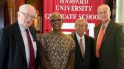 From left to right: Richard Wall Lyman, Nell Irvin Painter, Heisuke Hironaka, and Jeffrey Alan Hoffman