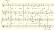 Beaudoin’s manuscript sketch of the introductory measures of “Villanelle for an Anniversary”