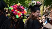 Rarae aves: Decorated mortarboards were in short supply