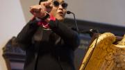 Donning a dark suit and his signature black sunglasses, Korean rapper and international YouTube sensation PSY spoke in Memorial Church this week, and showed his audience some dance moves.