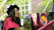 Aretha Franklin, the Queen of Soul, and soon-to-be honorary Doctor of Arts, sings the national anthem.