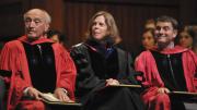 This year’s Phi Beta Kappa Teaching Prize winners were (from left) Philip Fisher, Alison Simmons, and Thomas Torello.