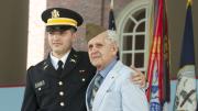 William Scopa with his grandfather, Pfc. (retired) Salvatore Scopa, a veteran of World War II’s Italian campaign