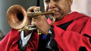 Wynton Marsalis jazzes up the morning ceremony.