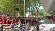 Tercentenary Theatre on Commencement morning; a composite view