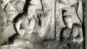 From the Yun Kang Caves, Cave 6, <i>Scenes from the Life of Sakyamuni: Meeting the Poor, the Sick, the Aged, and the Dead Man</i> (5th century A.D.)