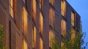 New Kripalu residential tower fairly glows at night