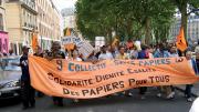 Migrant-rights protest, Paris, July 2007