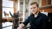 Video-game artist Scott Duquette at his home in Providence, Rhode Island 