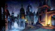 Duquette’s <i>Almain City at Night </i>is a digital painting for 38 Studios’ Project Copernicus. 