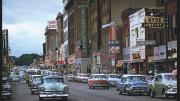 Charles Cushman’s America, in Kodachrome: Phillips Avenue, Sioux Falls, South Dakota, 1959 (above), and Newberry and Maxwell Streets, Chicago, 1950 (below, right)</p>