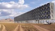 A rendering of David Keith&rsquo;s proposed modular carbon-capture plant; he says such plants will not solve the carbon emissions problem. 