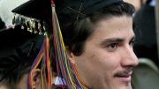 Francisco Andreu &rsquo;14 dolls up his mortarboard.
