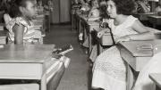 The first day of Defense Department-mandated desegregation at Fort Myer&rsquo;s elementary school, September 8, 1954 