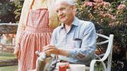 Nina and Bertram Little in the garden, 1973