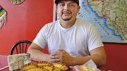 Que Padre owner Victor Duran (top) serves Mexican and Bolivian specialties: beef <i>saltenas</i> and the &ldquo;Sonora hotdog&rdquo;&mdash;with bacon, beans, and jalape&ntilde;o sauce.