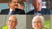 Clockwise from top left: Anand G. Mahindra, J. Louis Newell, Emily Rauh Pulitzer, John P. Reardon Jr.