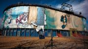 An abandoned beach volleyball venue from the 2008 Beijing Olympics