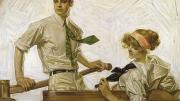 J.C. Leyendecker&rsquo;s <i>Couple in Boat</i> helped sell Arrow shirt collars.