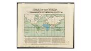 Map of the world, ca. 1825, showing "the impolicy of slavery"