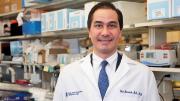 Dan Barouch in his Beth Israel Deaconess Medical Center laboratory