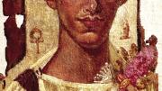 Painted portrait of a man from a Hellenistic coffin found in Egypt