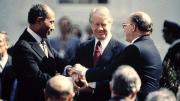 Jimmy Carter, Anwar el-Sadat and Menachem Begin, March 26, 1979, the White House