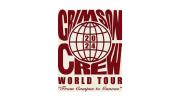 The T-shirt designed for the College class of 2024, reading "Crimson Crew WORLD TOUR" and displaying a globe-like circle labeled 2024