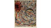 Abstract image of swirls and darts in browns, reds, and grays