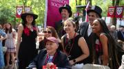 Bertram A. “Bert” Huberman ’44, M.B.A. ’48, the most senior attendee at the weekend’s festivities.