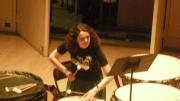 Liz Bloom ’12 focuses on her part during a pre-tour rehearsal at Harvard's Lowell Lecture Hall.