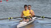 Brodi Buckland (foreground) in the stroke seat