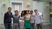 Student council member and piano proponent Ricky Garza (left) with performers Alvin Chen, Sheila Enamandram, HMS ’17, Diana Shi, HMS ’17, Ram Venkateswaran, and Chris Lim