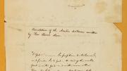 Arabic sentences and translation written by an enslaved person in Wilmington, North Carolina