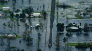 Photograph of a flood Texas residential street